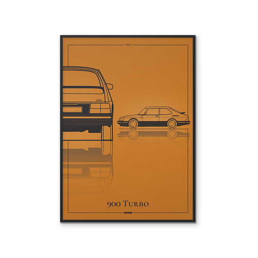 plakaty Plakat Motoryzacja - Saab 900 Turbo