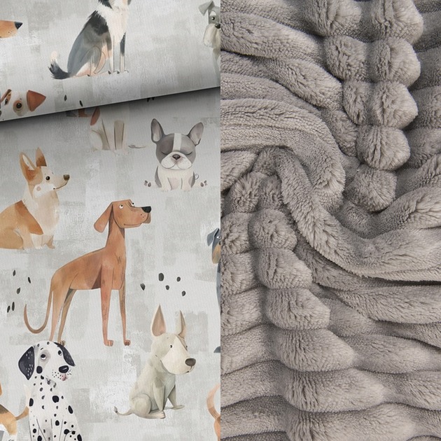 kocyki, kołderki, pościel dla dzieci WYJĄTKOWY koc _ narzuta _PSY _ PIESKI_ 155x200 cm