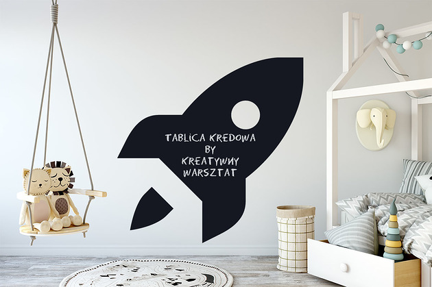naklejki ścienne do pokoju dziecka Naklejka tablicowa RAKIETA