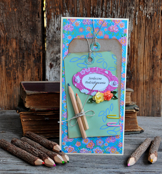 kartki scrapbooking Dla nauczyciela