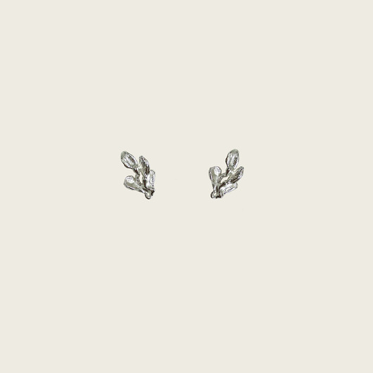 Srebrne kolczyki z listków - Jagoda KOS jewellery