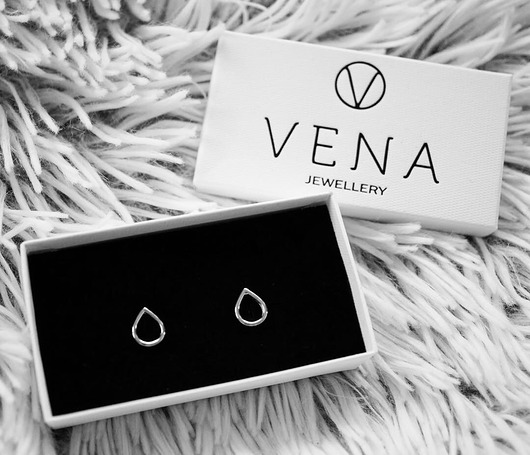 Minimalistyczne kolczyki łezki srebro 925 VENA Jewellery