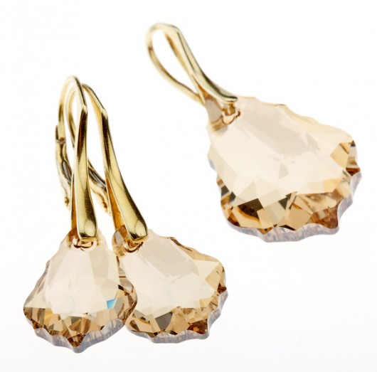 kryształ Swarovski crystal baroque w złocie -komplet mellody