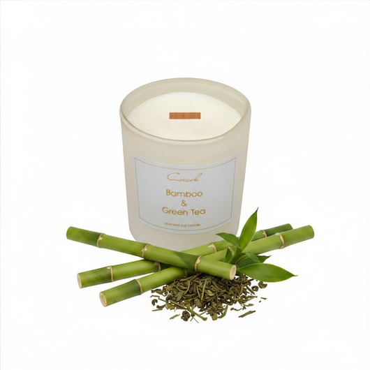 świeczniki i świece Bamboo & Green Tea- 135 g świeca sojowa naturalna (dostępne inne zapachy)