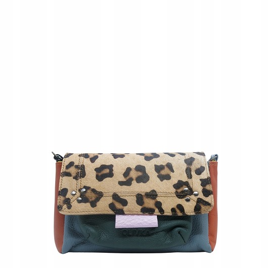 torby na ramię Torebka skórzana, miękka, na ramię długi pasek oryginalna zero waste OLIVKA