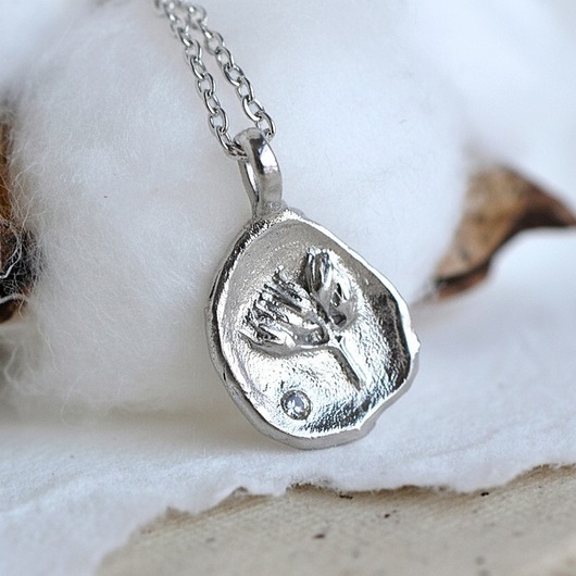 złote naszyjniki Naszyjnik z Rośliną i Cyrkonią