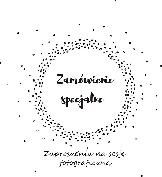 zamówienie specjalne - zaproszenia sesję foto Angel story