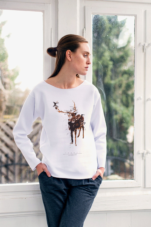 DEER PAINTED Bluza Oversize GAU great as You