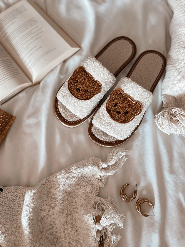 kapcie damskie Kapcie damskie Teddy bear