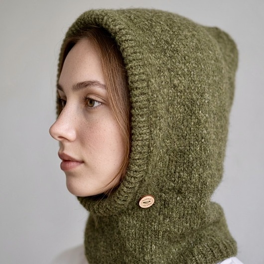 czapki damskie Ręcznie robiona balaclava miękki kapturokomin czapka z alpaką