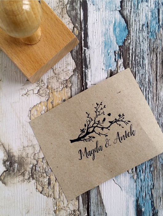 Stempel ślubny PTASZKI 2 60X40mm DrukLove