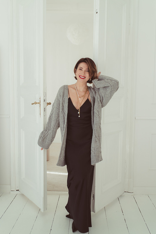 kardigany damskie Kardigan kimono, szary