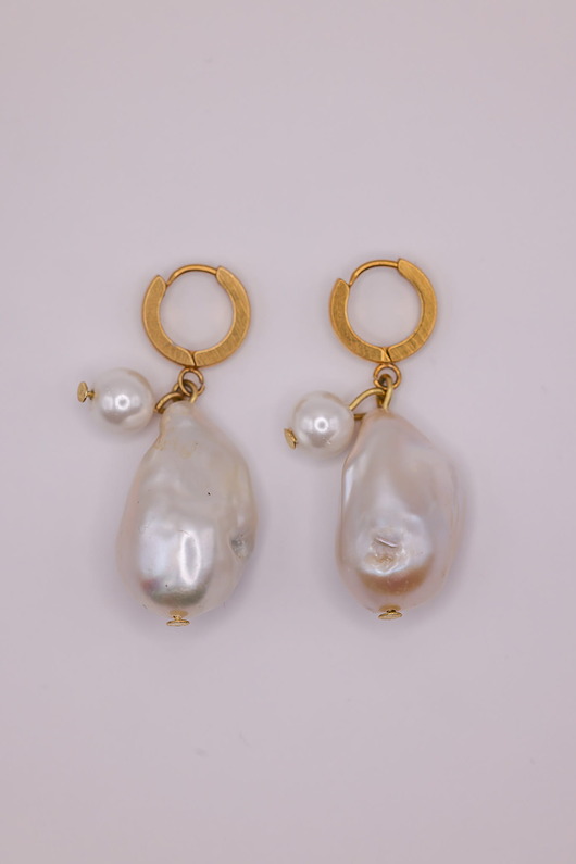 kolczyki - inne ROMEO kolczyki perły baroque złote