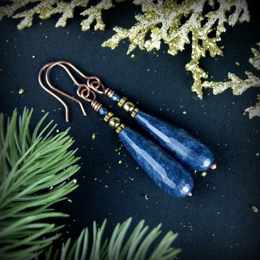 kolczyki wire wrapping Kolczyki z jadeitem