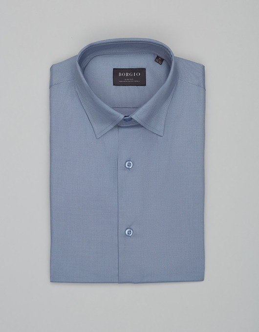 koszule męskie Koszula modigliana 00539 długi rękaw niebieski slim fit