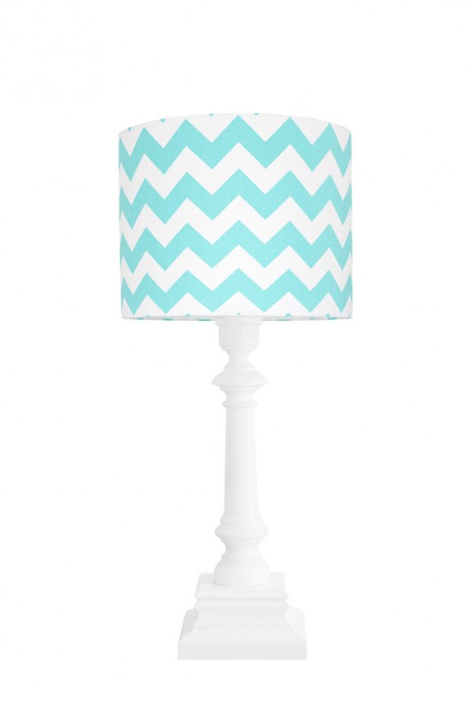 Lampa na stolik kwadratowa Chevron turkusowy youngDECO