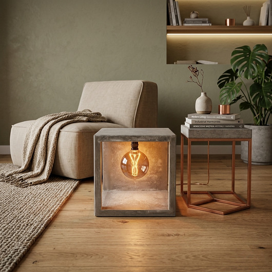 lampy podłogowe Lampa LED betonowa Amber Light