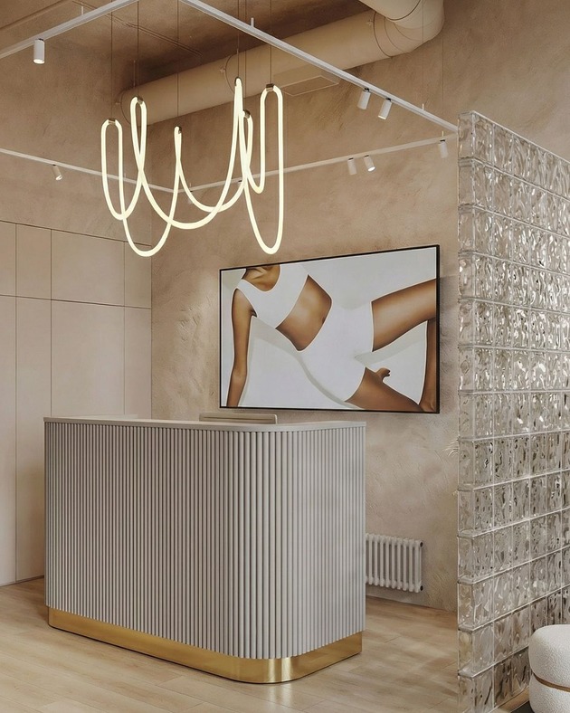 meble - inne Lada recepcyjna Monica, lada do salonu beauty, lada w stylu glamour