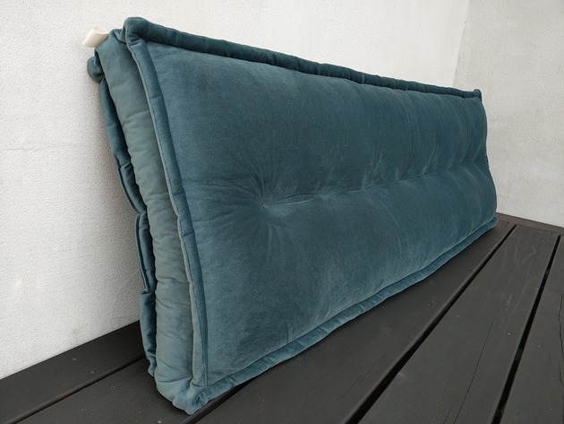 pufy do siedzenia Zagłówek Materac francuski futon Poducha Pikowana kolor Petrol