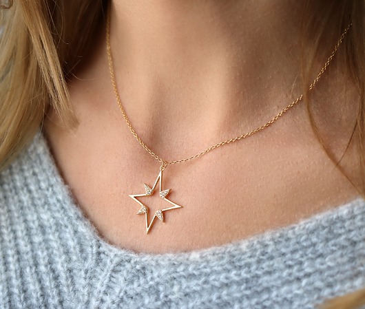 Naszyjnik "gwiazda" z cyrkoniami srebro 925 Coccola JEWELLERY