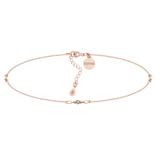 chokery Choker z różowego złota z bezbarwnymi kryształami SWAROVSKI CRYSTAL