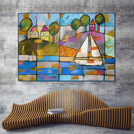 Rzeka - plakat 70x50 cm Katarzyna Radzka
