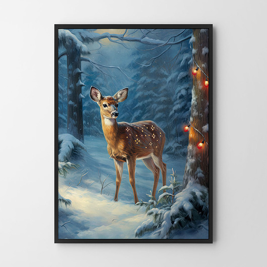 plakaty Plakat Świąteczna sarenka