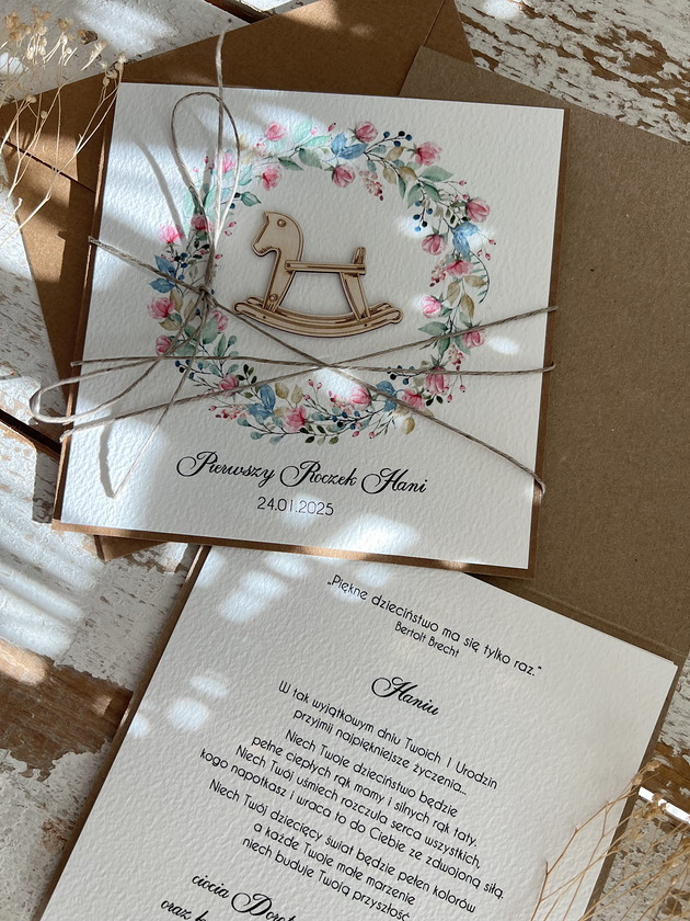 kartki scrapbooking Ręcznie robiona kartka na urodziny dziecka z personalizacją