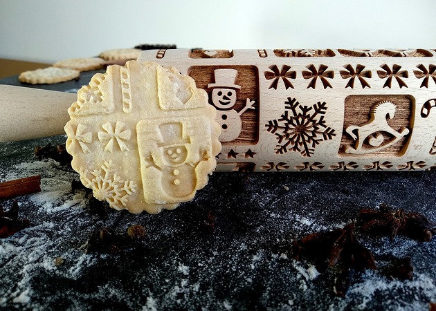 wałki do ciasta GIFT CHRISTMAS- wałek grawerowany do ciastek