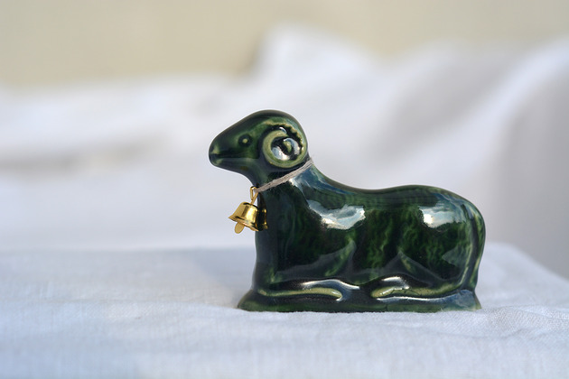 ozdoby wielkanocne Baranek wielkanocny zielony