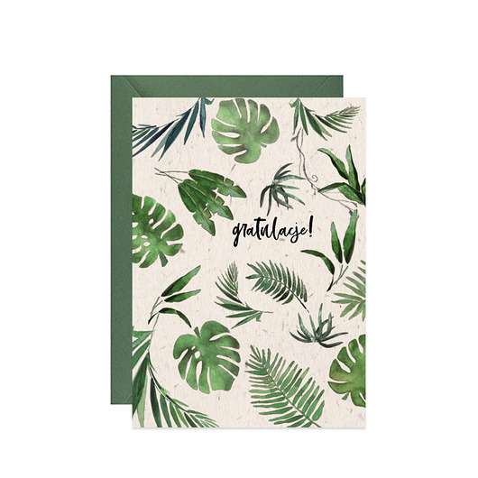 Tropikalna kartka z gratulacjami Paperwords