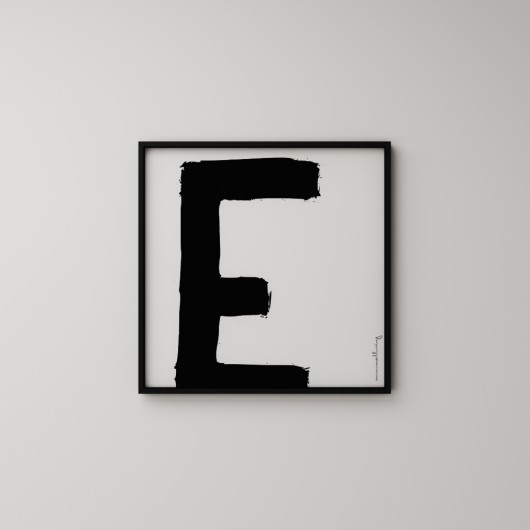 LITERA &quot;E&quot;  - grafika 50x50 MINIMALLIVING
