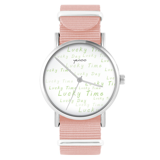 zegarki damskie Zegarek - Lucky time, lucky day - brzoskwiniowy róż