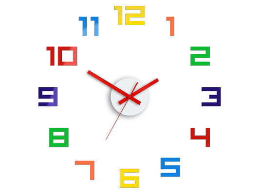 Zegar ścienny Digit Kolkorowy 50 cm ModernClock