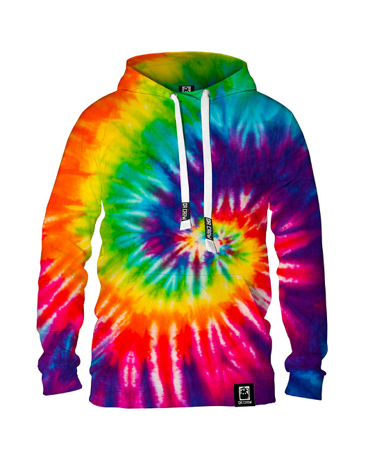 bluzy męskie Męska Bluza z kapturem DR.CROW Tie Dye