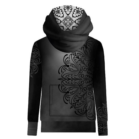 bluza z kapturem damska Bluza hydrofobowa UNISEX - MISTY MANDALA