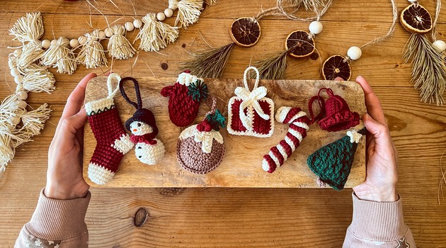 ozdoby choinkowe Świąteczne zawieszki na choinkę - 9 sztuk