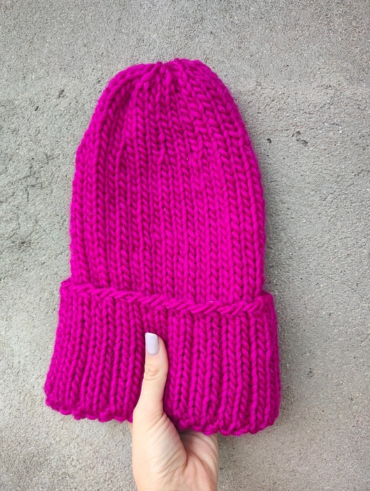 czapki damskie Neonowa różowa czapka wełniana