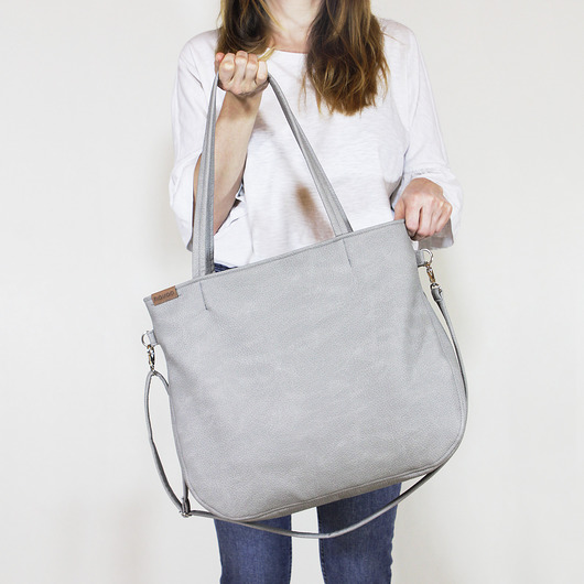 Pacco bag torebka jasnoszary tekstura vegan hairoo