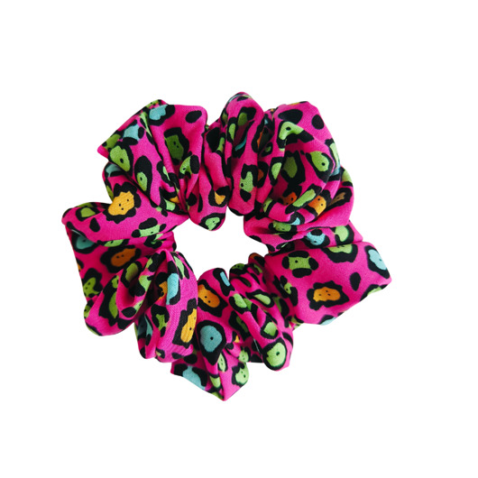 gumki do włosów Scrunchie do włosów, gumka do włosów, frotka z wiskozy Panterka candy XXL