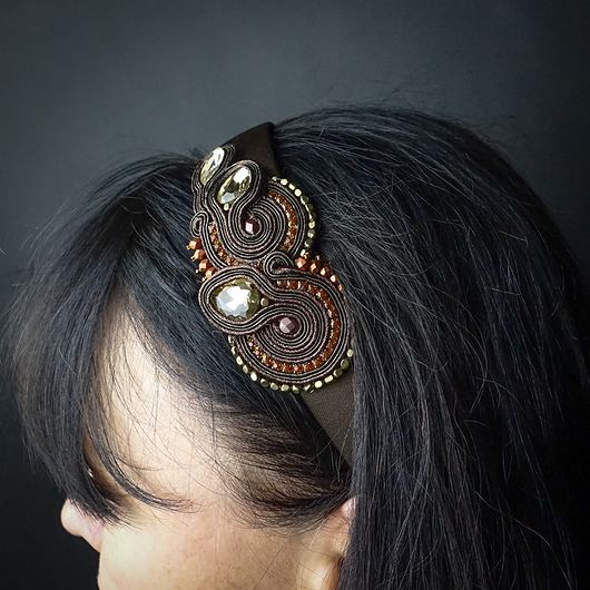 opaski do włosów Opaska na włosy w kolorach brązu