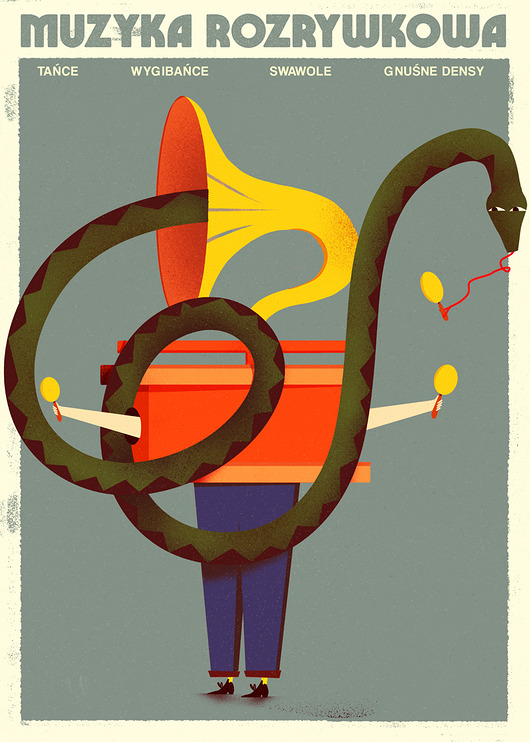 Muzyka rozrywkowa x gigposter Justyna Frąckiewicz