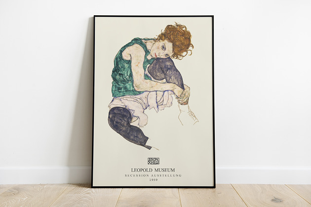 Egon Schiele- plakat wystawowy Pas De LArt