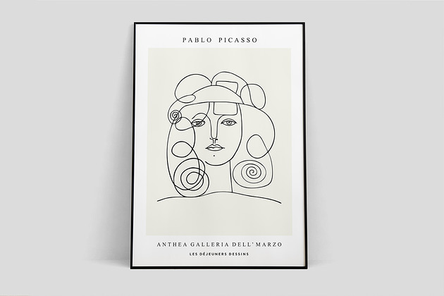 Pablo Picasso, inspiracja, plakat wystawowy Pas De LArt