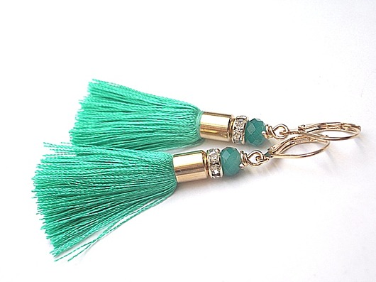 BOHO -sea green /30-03-2017/ kolczyki KiKa pracownia