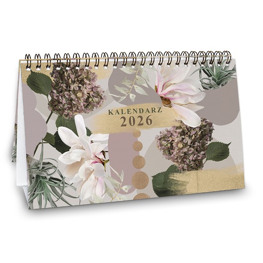 kalendarze i plannery Kalendarz biurkowy 2026 COLLAGE GARDEN na biurko wolnostojący