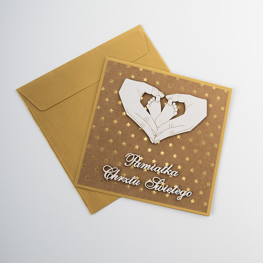kartki scrapbooking Pamiątka Chrztu świętego