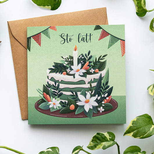 kartki okolicznościowe - wydruki Kartka urodzinowa Sto Lat 01