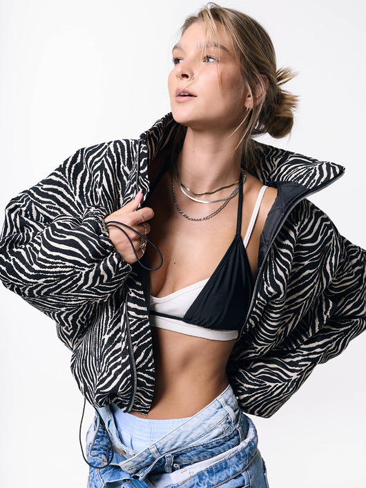 kurtki damskie Kurtka bomber leopard heavy jacket