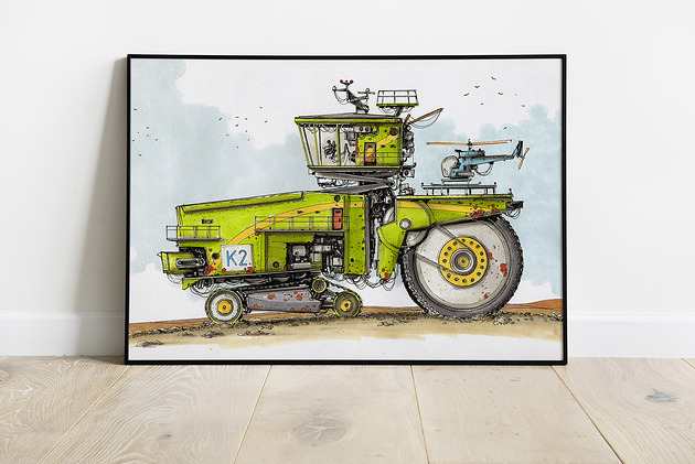obrazy i plakaty do pokoju dziecięcego Traktor - Ogromny John Deere - Plakat na ścianę